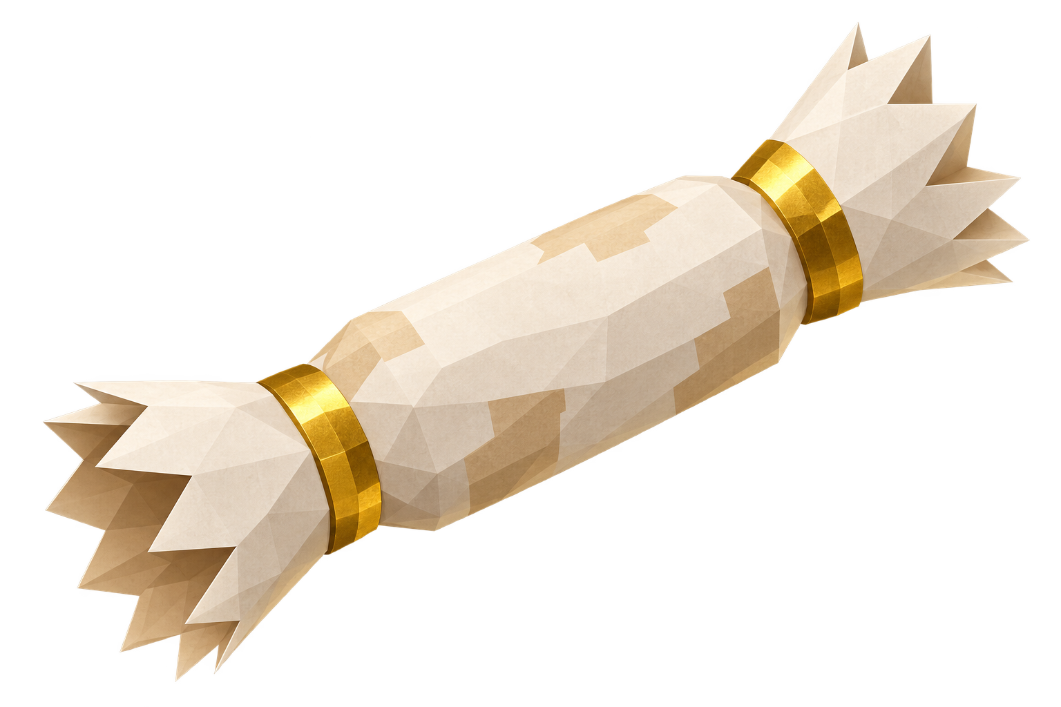 White-and-gold Christmas cracker