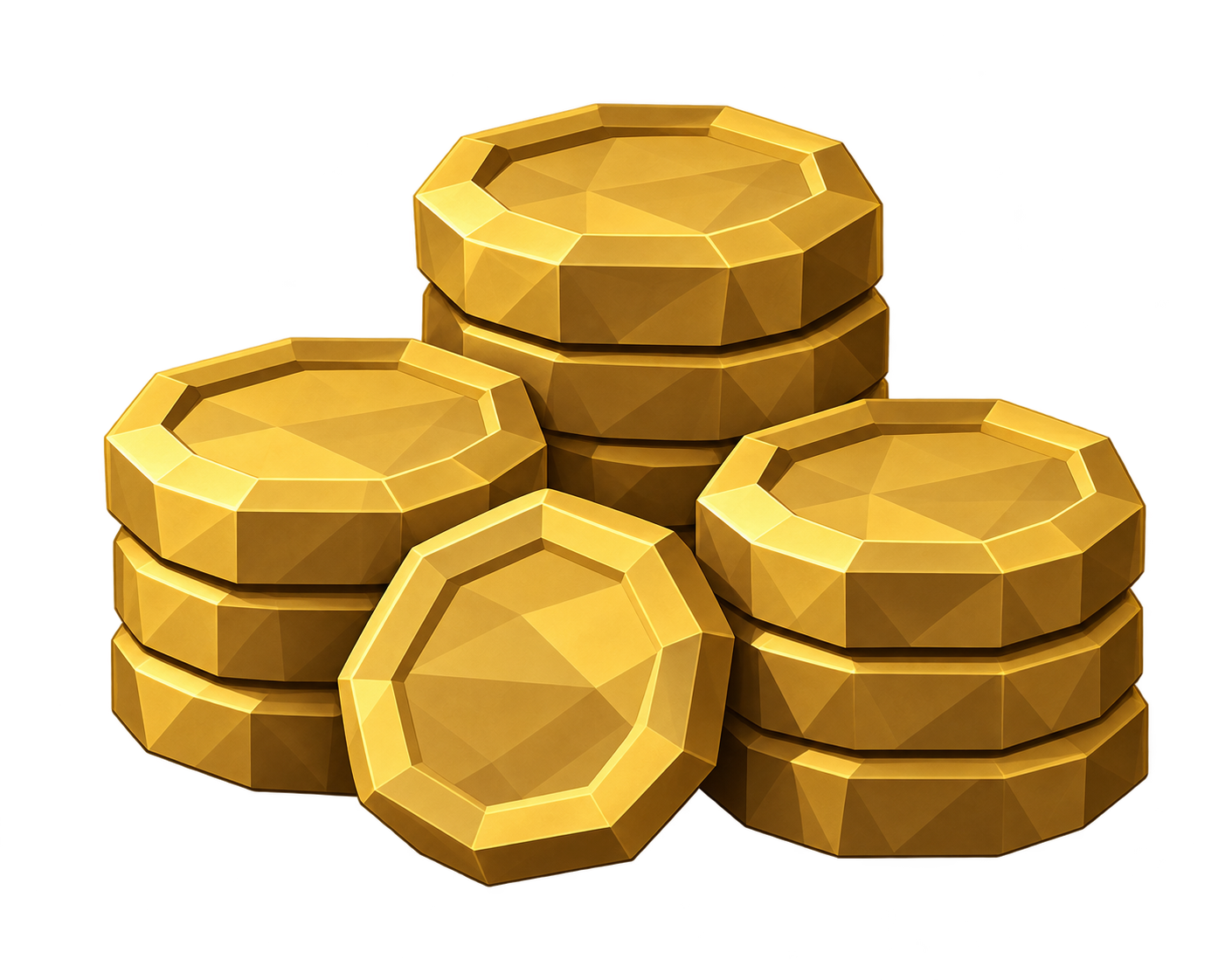 Stacks of gold coins