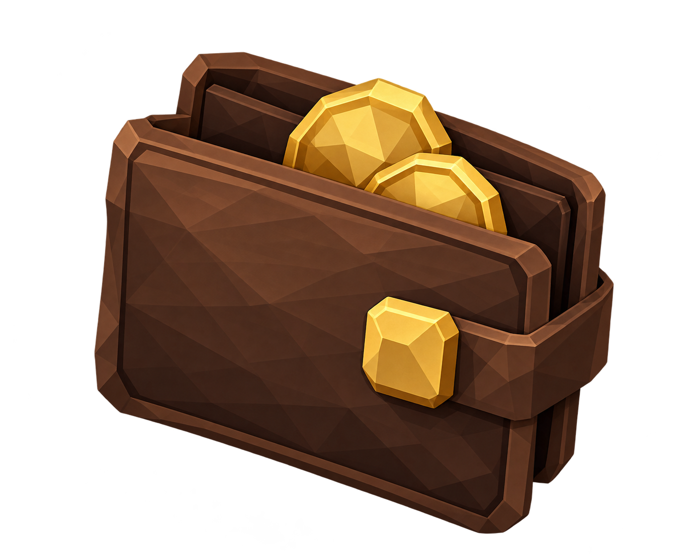 Wallet with gold coins